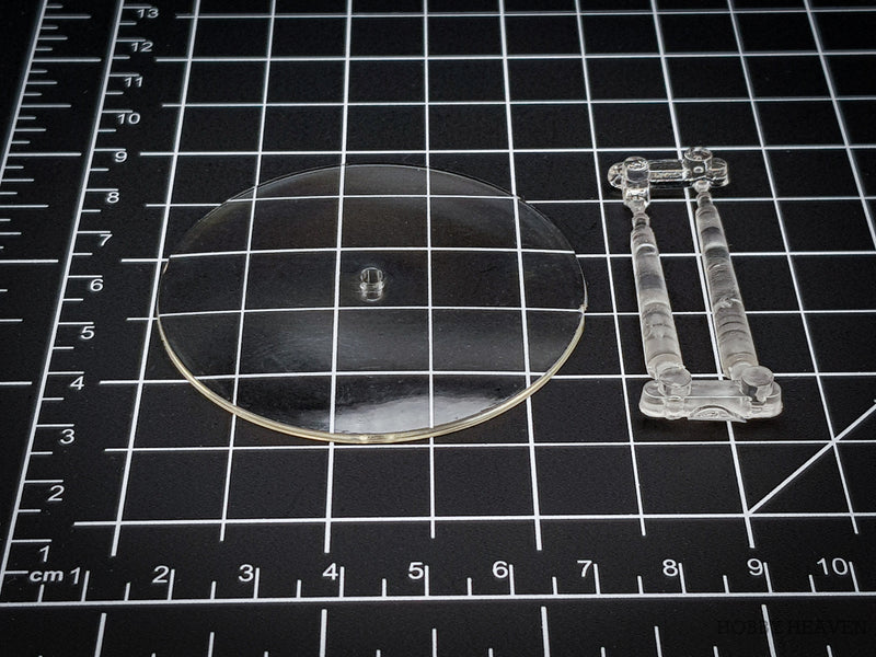 60mm Round Flying Bases – Clear Plastic Stands for Sci-Fi & Fantasy Wargaming Miniatures - Only-Games