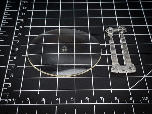 60mm Round Flying Bases – Clear Plastic Stands for Sci-Fi & Fantasy Wargaming Miniatures - Only-Games