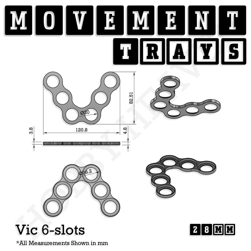 28mm Movement Trays for Tabletop Games | Wargaming | Full Range - Only-Games