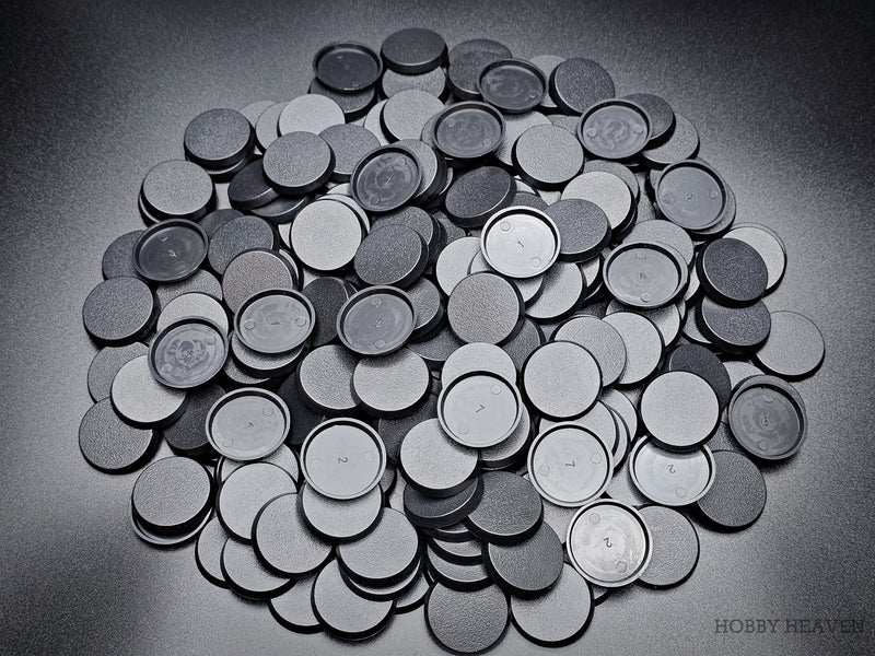 32mm Round Plain Plastic Bases - Only-Games