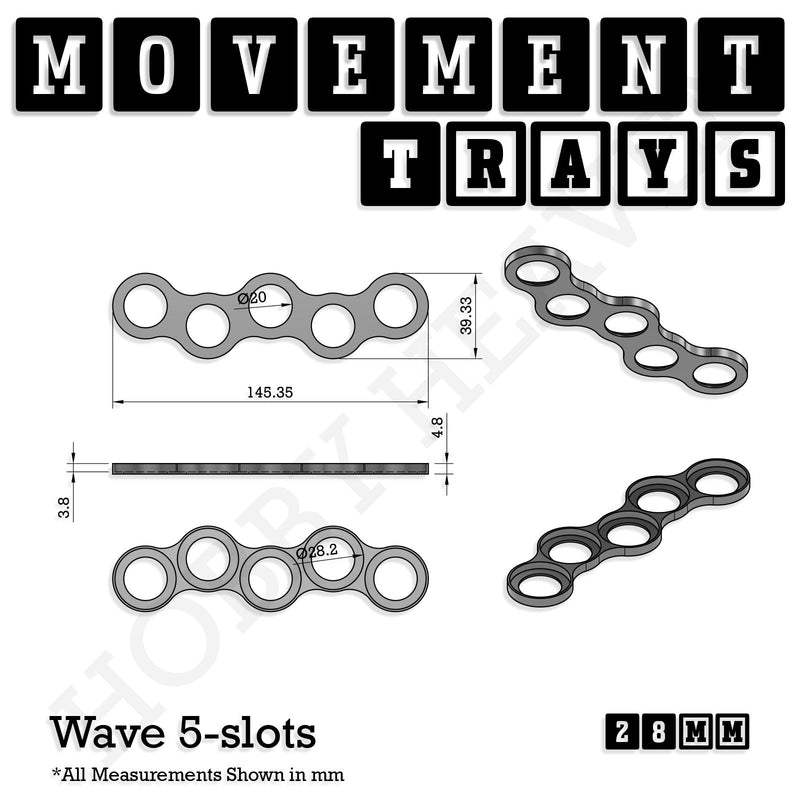 28mm Movement Trays for Tabletop Games | Wargaming | Full Range - Only-Games