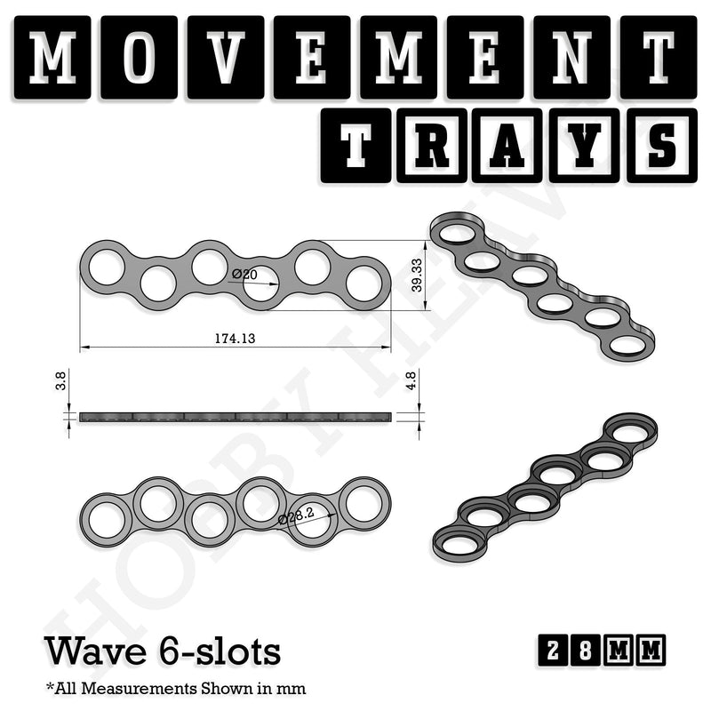 28mm Movement Trays for Tabletop Games | Wargaming | Full Range - Only-Games