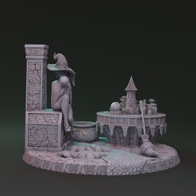 Mysterious witchcraft of Lionila - Yaleena Rauswasser diorama 32mm - Only-Games