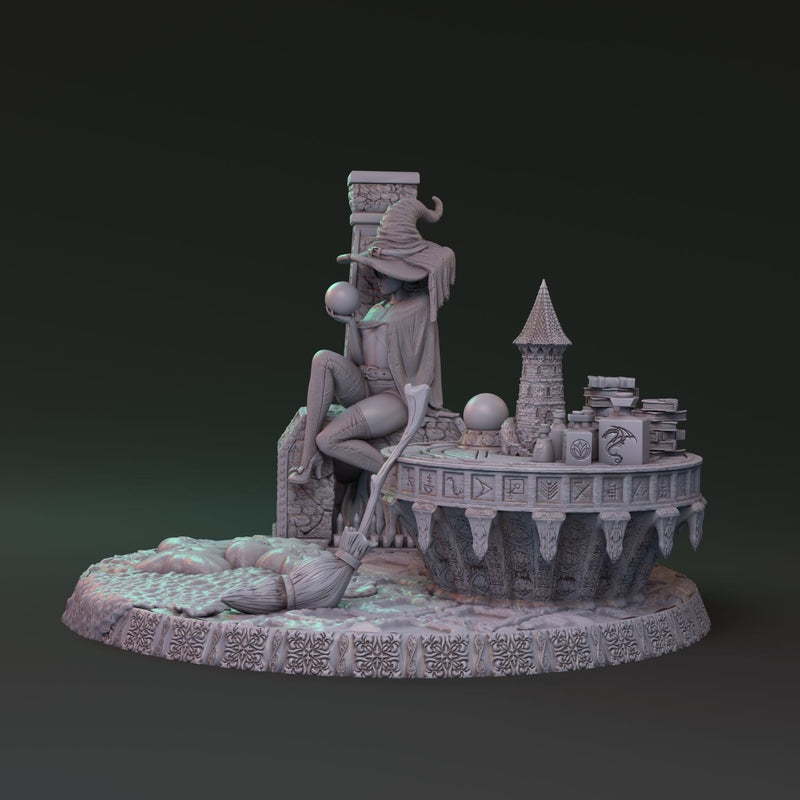 Mysterious witchcraft of Lionila - Yaleena Rauswasser diorama 32mm - Only-Games