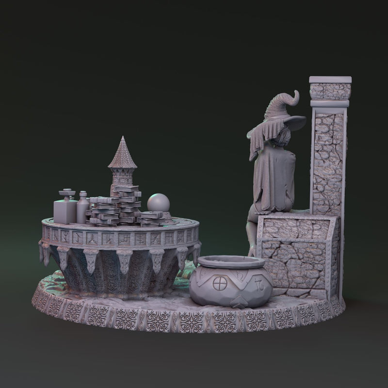 Mysterious witchcraft of Lionila - Yaleena Rauswasser diorama 32mm - Only-Games