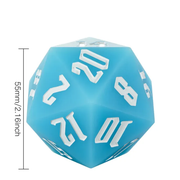 Jester's Bounce | 55mm Luminous D20 Silicone | Blue - Only-Games