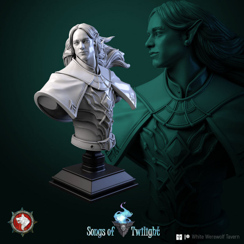 Drow Warlord bust pre-supported - Only-Games