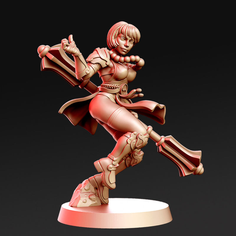 Jina - Female Monk - 32mm - DnD - Only-Games