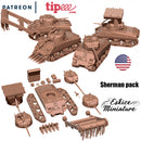 Sherman pack 1 tank with many accessories - 28mm - Only-Games