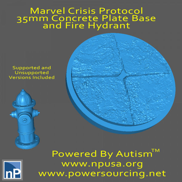 Marvel Crisis Protocol Base and Fire Hydrant - Only-Games