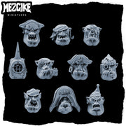 Orc freebooter pirate heads (physical miniatures conversion set) - Only-Games