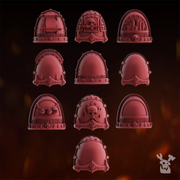 Fire Preachers Shoulder Pads Set x10 #2 - Only-Games