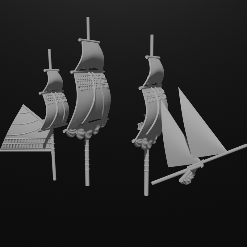 1/700 & 1/1200 4th rate Masts - Only-Games