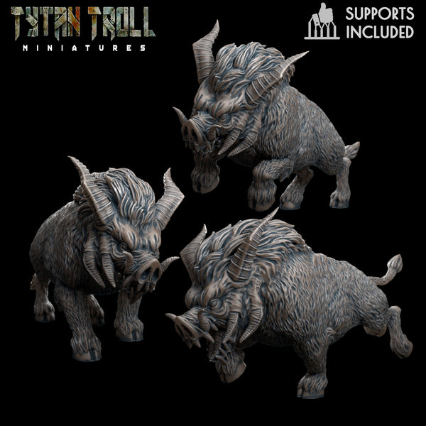 Boar Bundle - TytanTroll Miniatures - DnD - Fantasy - Only-Games