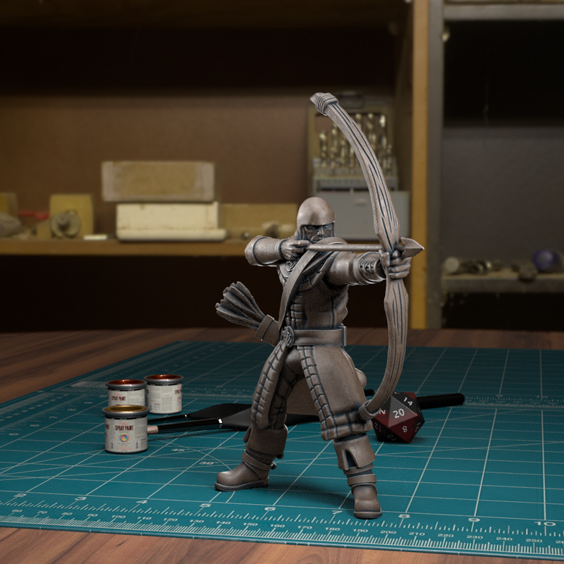 Northern Guard Archer - Frostgrave Pathfinder - Fantasy DND - TytanTroll Miniatures - Only-Games