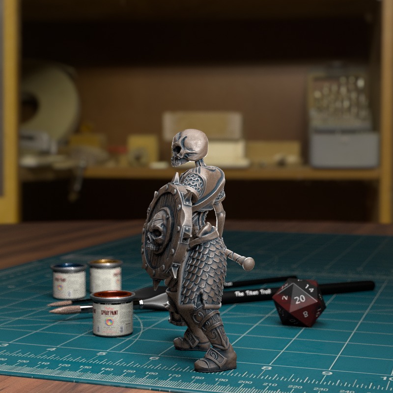Undead Skeleton Spearman 005 - TytanTroll Miniatures - DnD - Fantasy- - Only-Games