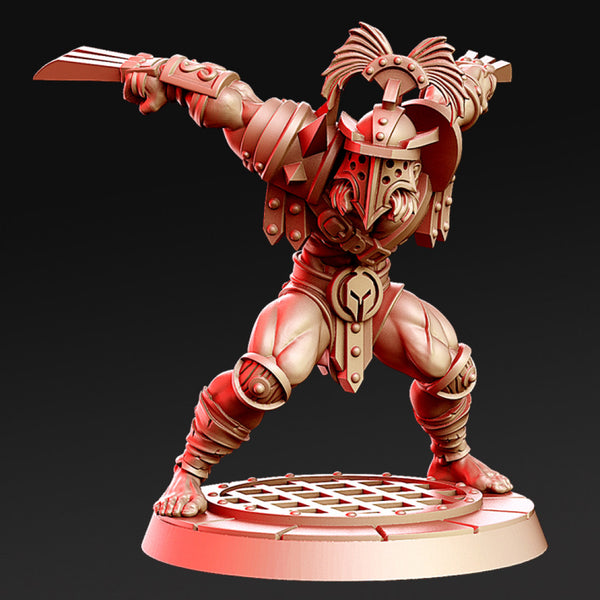 Wolverios - Berserker Gladiator - 32mm - DnD - Only-Games