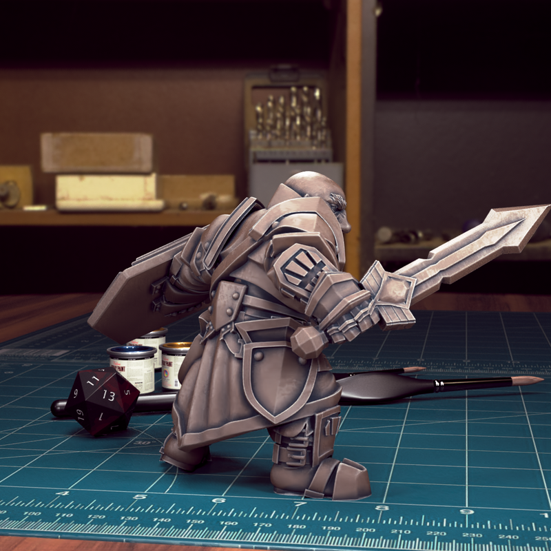Dwarf Guard 02 - TytanTroll Miniatures - DnD - Fantasy - 32mm - Only-Games