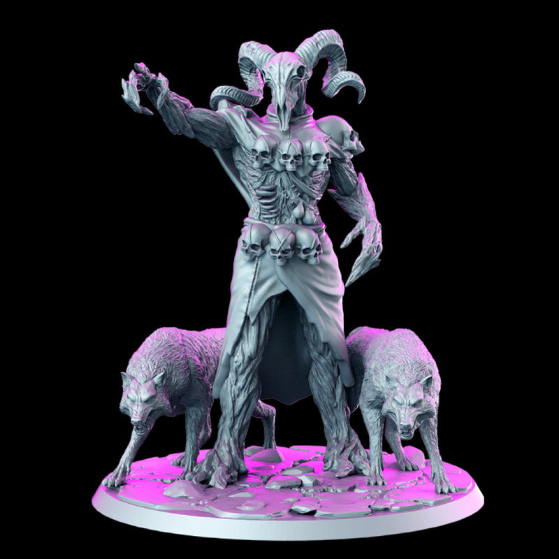 Keoghradan- Druid with wolves - 32mm - DnD - Only-Games