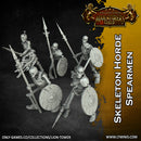 Skeleton Horde with Spears (5 x 32mm models) - Only-Games