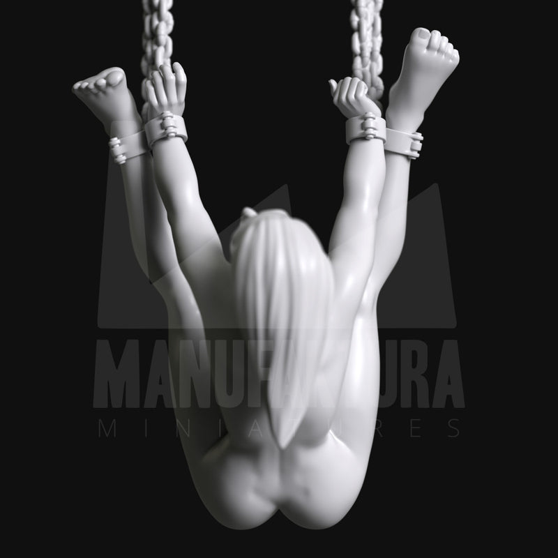 Crab Tied Slave Girl Hanging From Chains - Sub Series 132 - Only-Games