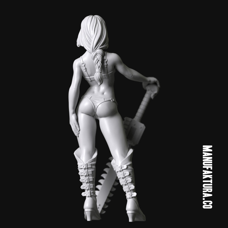 Dom Series 01c - Sexy Commissar Girl with Chainsaw Sword - Only-Games