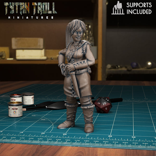 Female Archer Bandit 03 - TytanTroll Miniatures - DnD - Fantasy  - 32mm - Only-Games