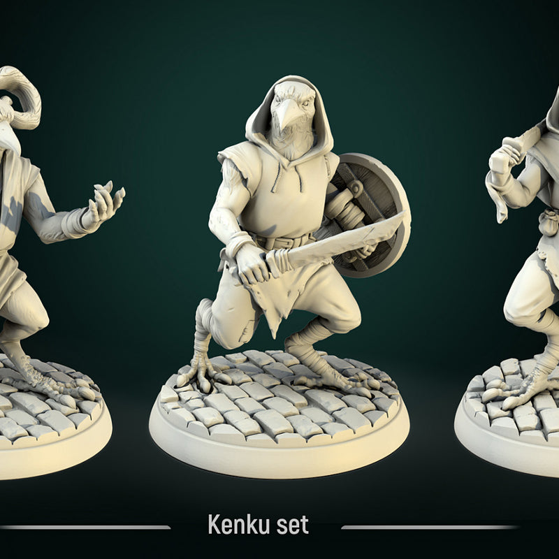 Kenku warriors 3 miniatures 32mm - Only-Games