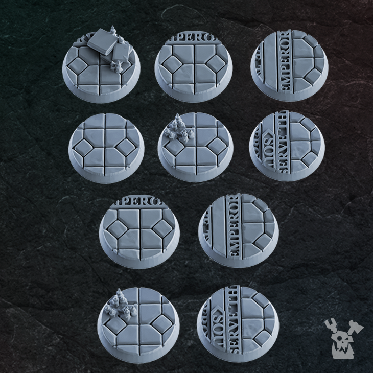 Religious Temple 25mm Bases Set x10 - Only-Games