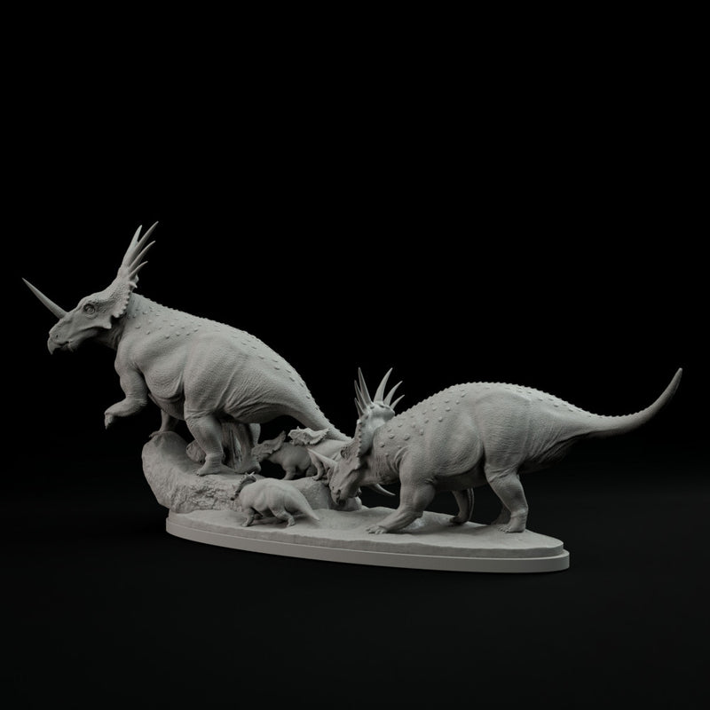 Styracosaurus family 1-35 scale dinosaur - Only-Games