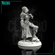 (0071) Female human half-orc tiefling elf barbarian viking with axe - Only-Games