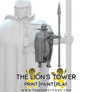 Cloaked Noble Guards - Set of 10 with spears (32mm scale) - Only-Games