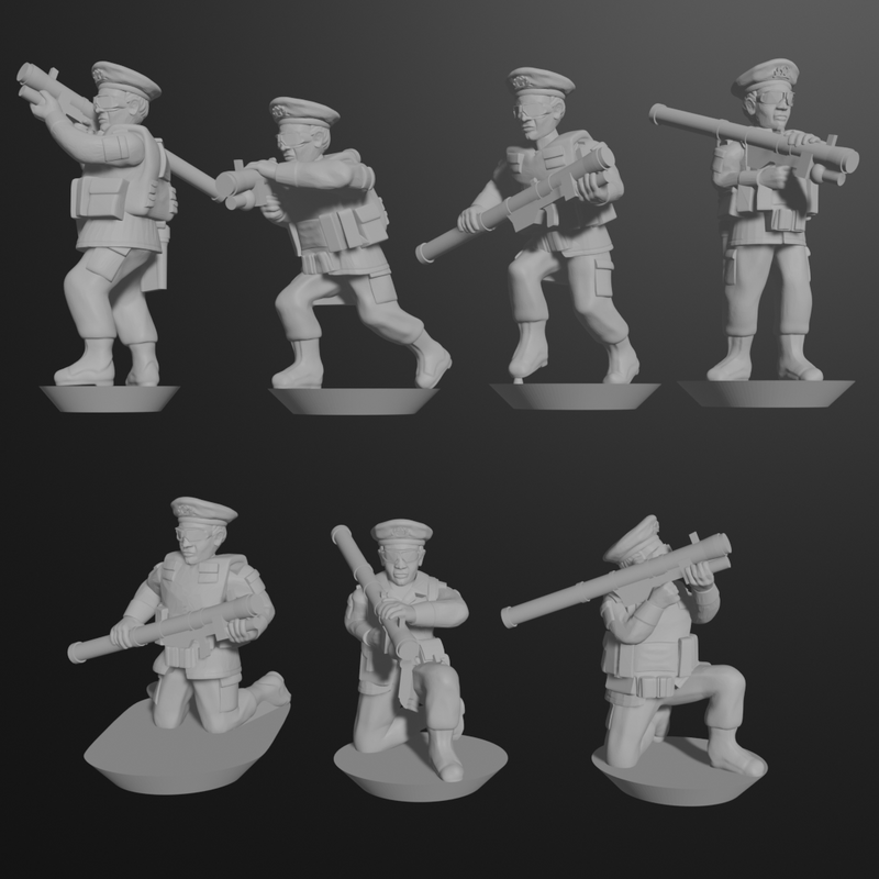 10 & 15mm Soviet VDV Infantry with Strela MANPADS (7 models) - Only-Games