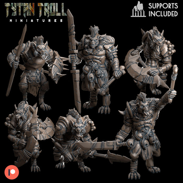 Gnoll Bundle - Frostgrave Pathfinder - Fantasy DND - TytanTroll Miniatures - Only-Games