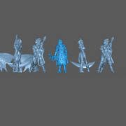 (0057) Female vampire succubus human elf tiefling warrior with scythe - Only-Games
