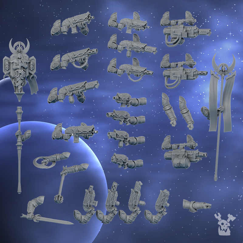 Silver Moon Arms & Weapons Set (18 pairs) - Only-Games