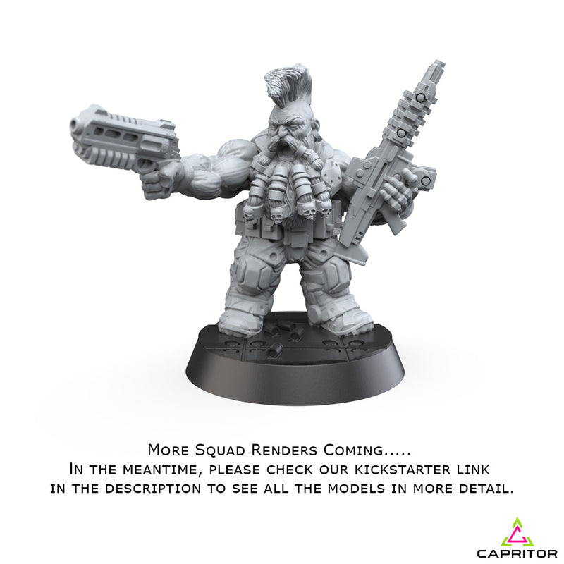 "Tactical Space Dwarf Army - All 10 Squads + Extras" Kickstarter Package (78 Models) - Only-Games