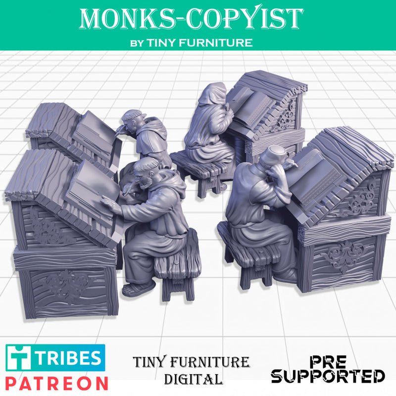 Monks-copyist (SITTING FOLKS) - Only-Games