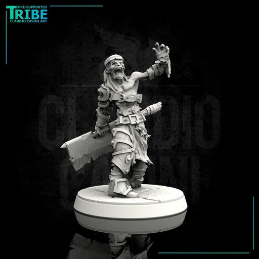 (0099) Male undead zombie warrior with cleaver - Only-Games