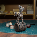 Drunk Hobbit Barrelling - TytanTroll Miniatures - DnD - Fantasy - Only-Games