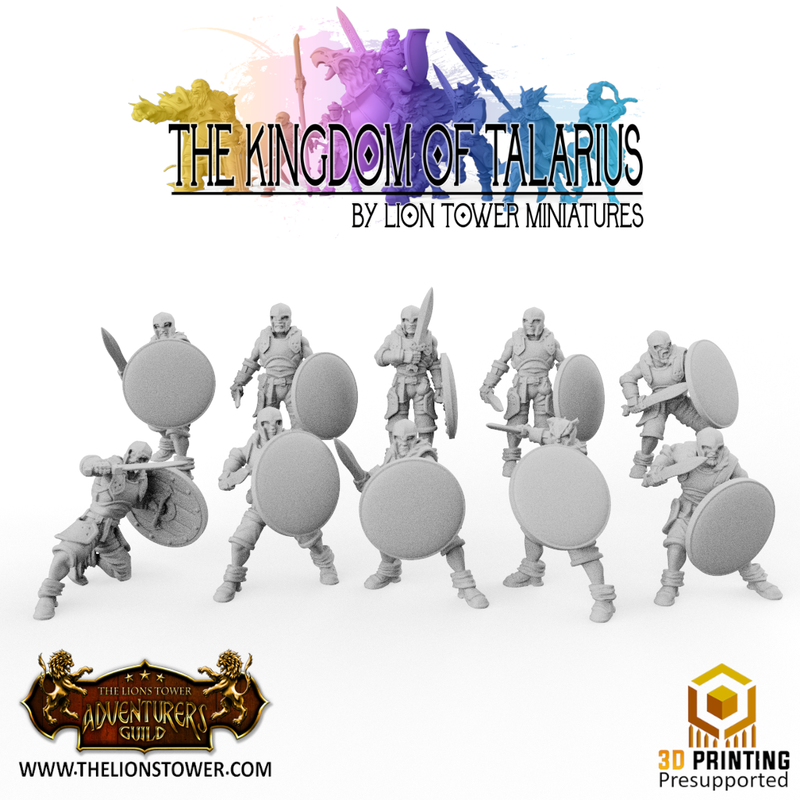 Kingdom of Talarius - Light Infantry x 10 (32mm scale) - Only-Games