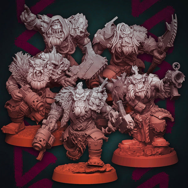 Modular Orc Monster Hunters x5 - Kit A (Lad Size) - Only-Games