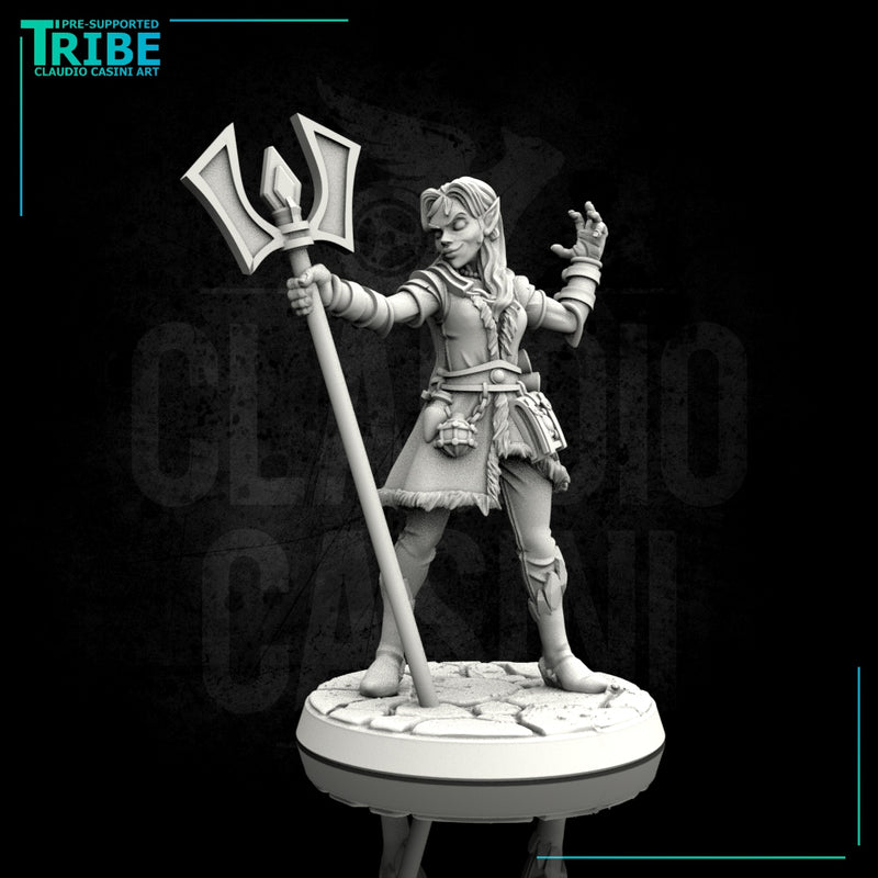 (0063) Female human elf tiefling sorceress with elemental evocation - Only-Games
