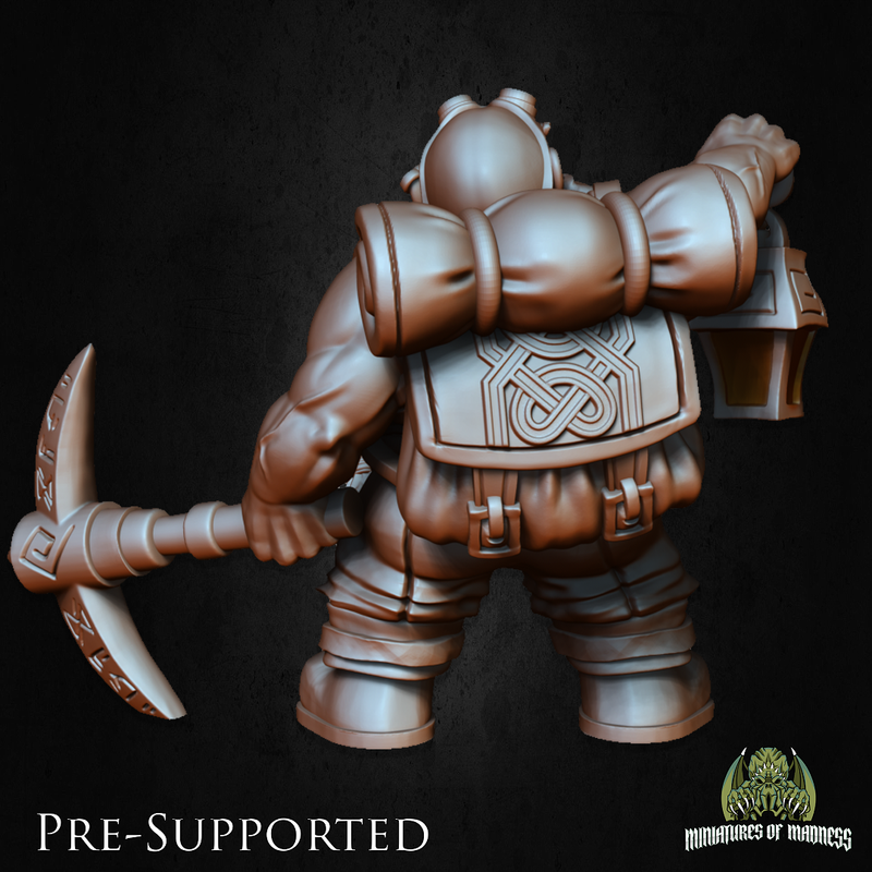 Rufus Breakrock [32mm Scale]  Dwarf Miner - Only-Games