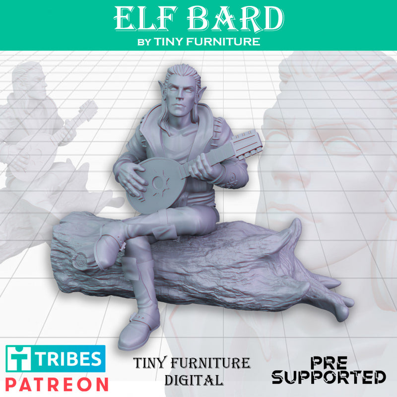 Elf Bard (SITTING FOLKS) - Only-Games