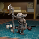 Goblin With A Cleaver Axe - TytanTroll Miniatures - DnD - Fantasy - Only-Games