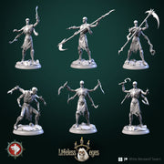 Death reaper's soldiers set 6 miniatures 32mm pre-supported - Only-Games