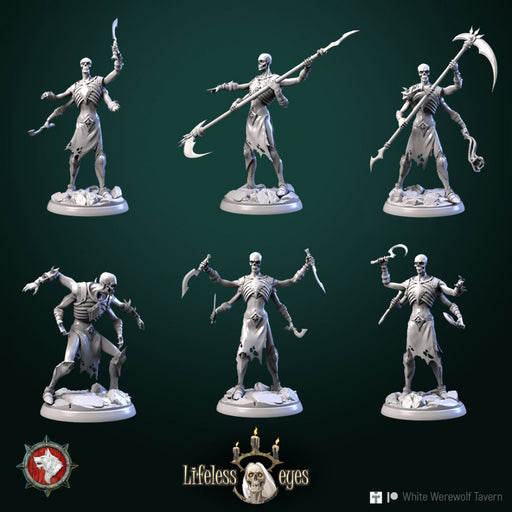 Death reaper's soldiers set 6 miniatures 32mm pre-supported - Only-Games