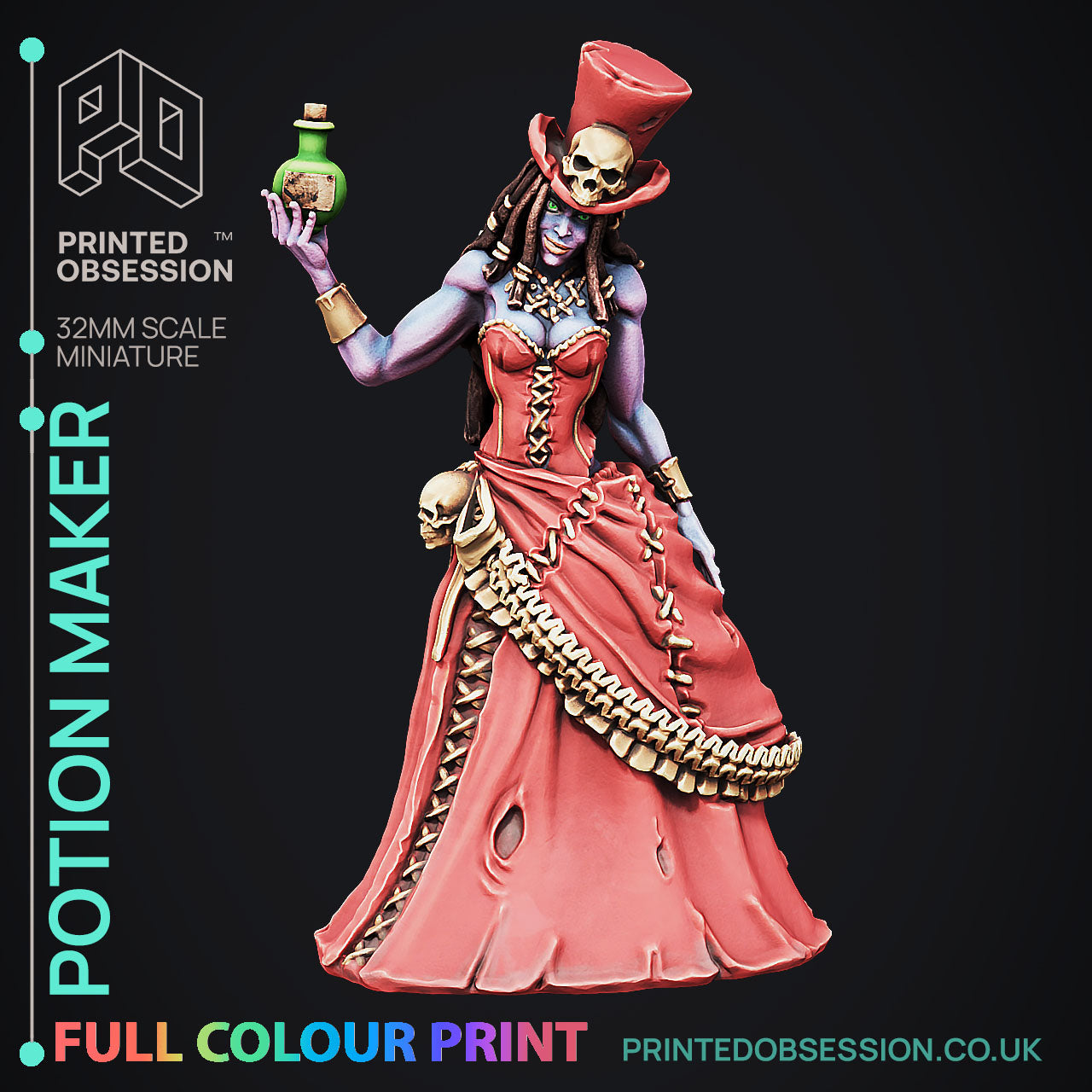 Potion Maker - Pre-Coloured - 32mm Scale - Printed Obsession ...