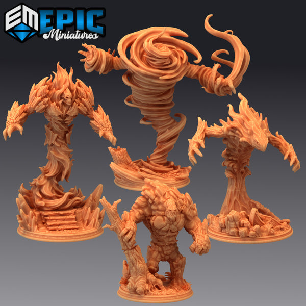 Elemental Prime Set / Ancient Four Elements / Air Water Earth Fire Element Primordial - Only-Games